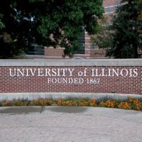 the entrance sign of the University of Illinois