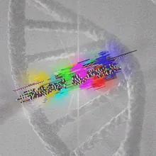 Composition of DNA with a glitch effect Composition of DNA with a glitch effect
