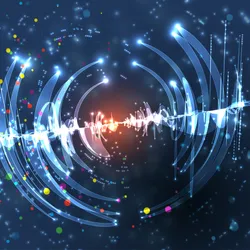 Concept illustration of acoustic waves and ripples.
