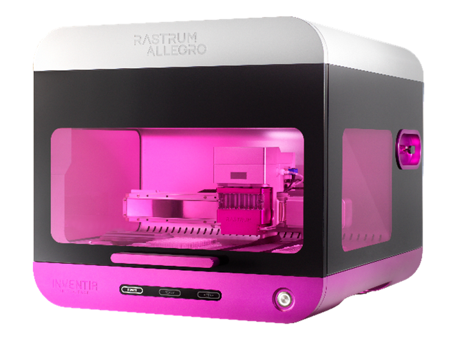 Uma foto da plataforma de cultura de células 3D Rastrum Allegro