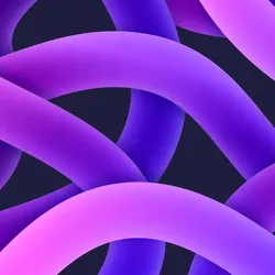 Abstract image of worms, showing purple and blue curved tubes