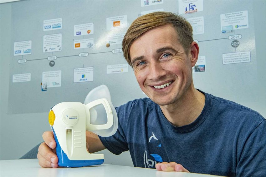 Headshot of Billy Boyle, the co-founder and chief executive officer of Owlstone Medical. Credit: Owlstone Medical