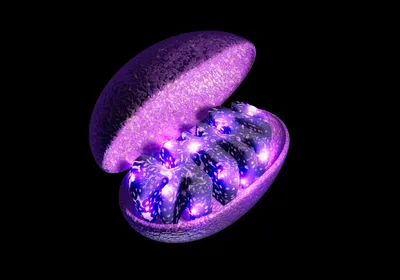 3d rendering of a mitochondrion.