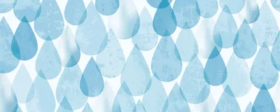 Blue and white patterned background featuring stylized droplets throughout the design.