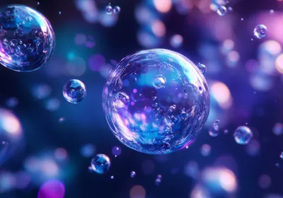 3D liquid droplets representing spheroids