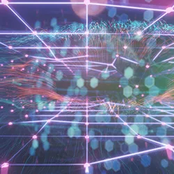 Multicolored conceptual image depicting digital technology and artificial intelligence. Multicolored conceptual image depicting digital technology and artificial intelligence.