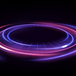 An illustration of glowing light moving in a circular pattern, symbolizing a centrifuge’s dynamic motion.