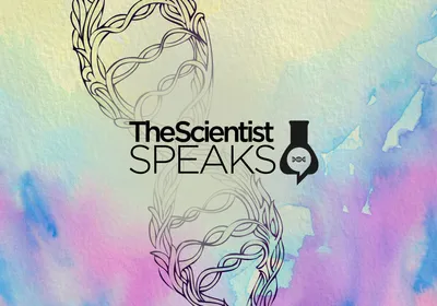 Stylized DNA double helix illustrated in pen and watercolor Stylized DNA double helix illustrated in pen and watercolor