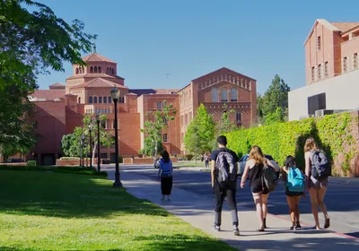 A photo of UCLA campus with students. With recent funding cuts targeting UCLA, researchers are worried about students’ futures. A photo of UCLA campus with students. With recent funding cuts targeting UCLA, researchers are worried about students’ futures.