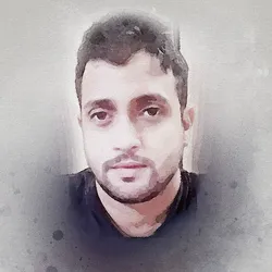 A picture of Kaustav Chakraborty against a background showing round worms.