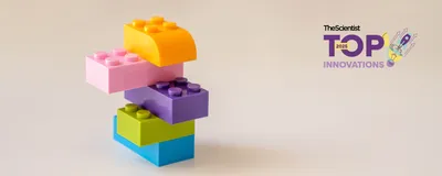 A stack of differently-colored Lego blocks 