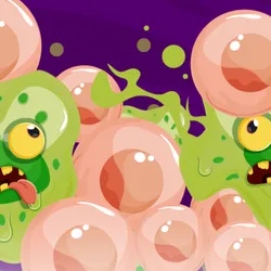 Illustration of zombified looking cells