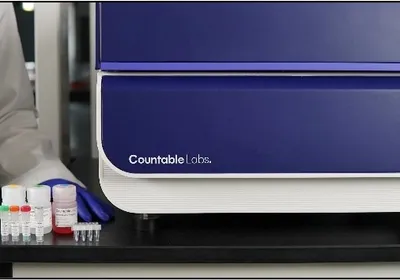 A photo of the Countable PCR platform and reagents. 