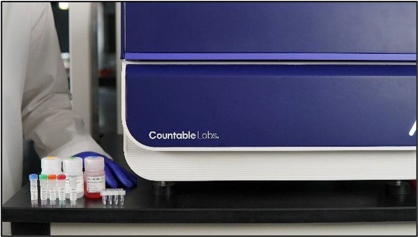 A photo of the Countable PCR platform and reagents.