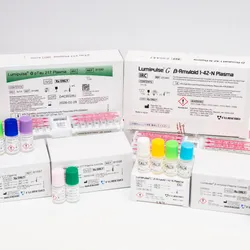 A photo of the Lumipulse® G pTau 217/β-Amyloid 1-42 Plasma Ratio Test.