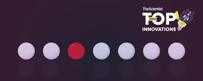 Seven circles in a row with one highlighted red, conceptually depicting how The Well-Watcher uses LED technology to indicate where a pipette has entered a well. Seven circles in a row with one highlighted red, conceptually depicting how The Well-Watcher uses LED technology to indicate where a pipette has entered a well.