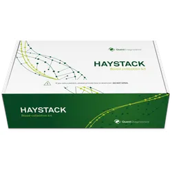 A photo of the Haystack MRD® blood collection kit.