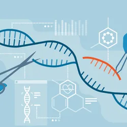 Conceptual cartoon image of gene editing technology Conceptual cartoon image of gene editing technology