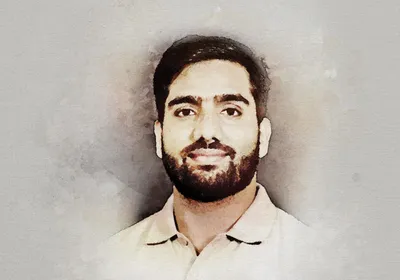 A picture of Umar Sheikh, a postdoc at the University of Wisconsin–Madison.