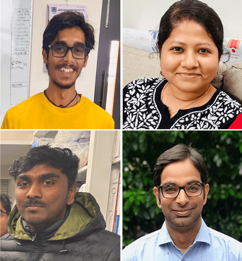 A picture of the four researchers who developed GScholarLens.