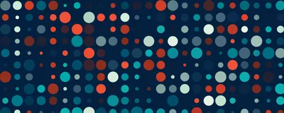 Abstract pattern of multicolored circles on a dark background, representing immune cell diversity and single-cell sequencing resolution.