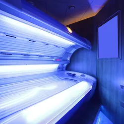 Image of the interior of a tanning bed.