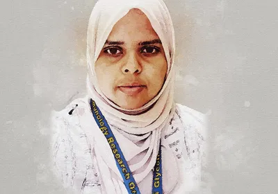 A picture of Zahra Nawaz, a postdoc at Emory University School of Medicine.