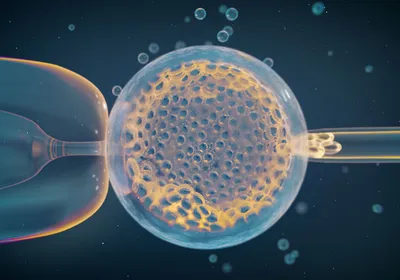 An illustration of an in vitro fertilized embryo, which researchers recently used to study maternal aneuploidy