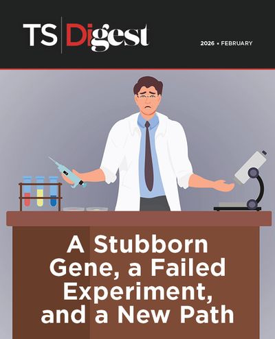 Image of a man in a laboratory looking frustrated with his failed experiment.