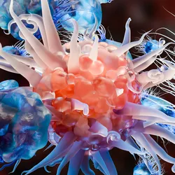 Immune cells fight against various invaders.