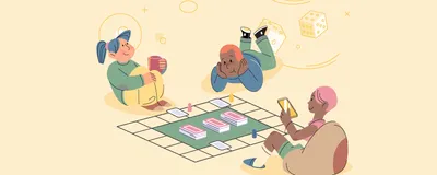 Children sitting on floor and playing together. The Gene Game is a biology-themed educational card game.