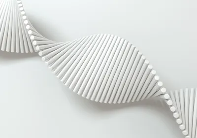 3D Rendering Spiral DNA Consist lines