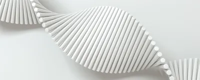 3D Rendering Spiral DNA Consist Lines