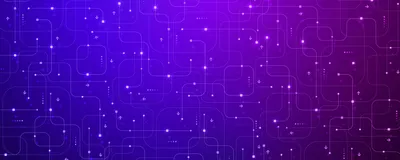 Abstract technology background featuring glowing blue lights and lines