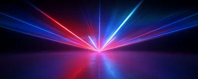 Abstract background with red and blue laser lights