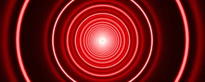 Abstract tunnel composed of neon concentric rings