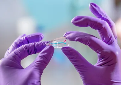 Photo of an Emulate Organ-Chip.