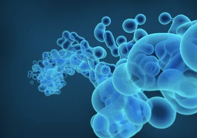 Abstract 3D rendering of a heterogeneous protein mixture
