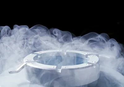 Cryogenic sample storage dewar with liquid nitrogen vapor for laboratory biorepositories.