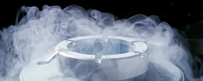 Cryogenic sample storage dewar with liquid nitrogen vapor for laboratory biorepositories.