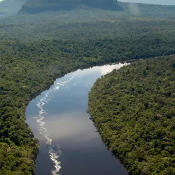 The Orinoco river winds through southern Venezuela.