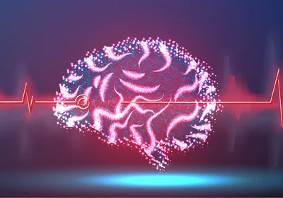 Concept of brain stimulation using light, signifying optogenetics that controls cells.