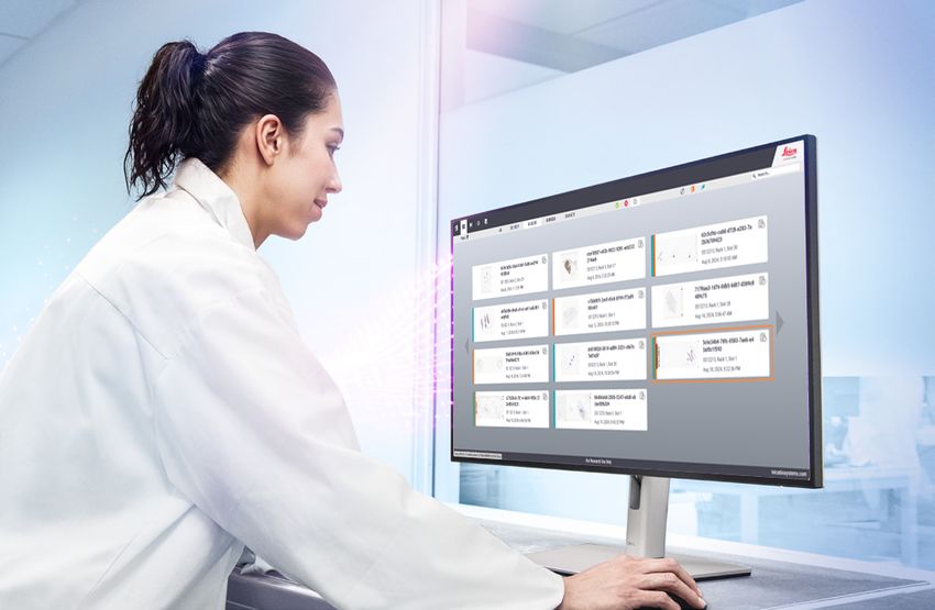 An image of a scientist utilizing the Apeiro iQC software on a computer monitor in a laboratory setting. An image of a scientist utilizing the Apeiro iQC software on a computer monitor in a laboratory setting.