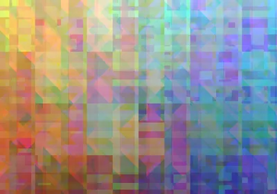 Abstract multicolored image of geometric layered shapes.