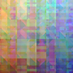 Abstract multicolored image of geometric layered shapes.