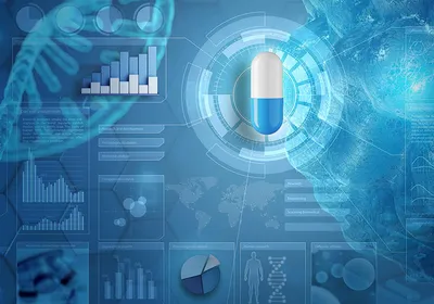 Conceptual image of drug discovery and development research