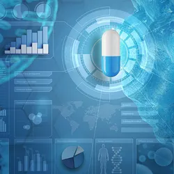 Conceptual image of drug discovery and development research