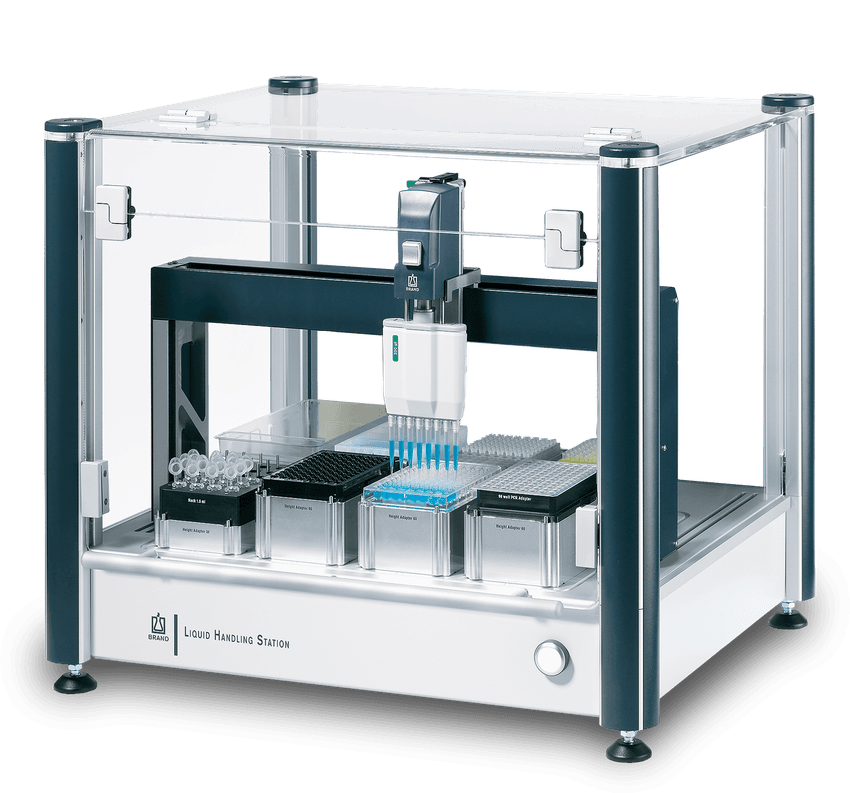 A photo of the BRAND® Liquid Handling Station.