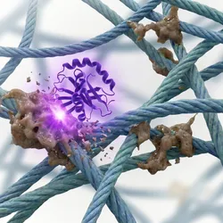 Image of an enzyme targeting advanced glycation end-products on collagen and elastin.