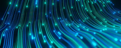 Abstract render of parallel channels carrying discrete points of light